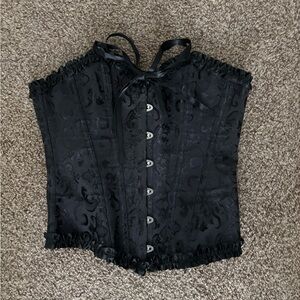 Elegant Black Corset Top